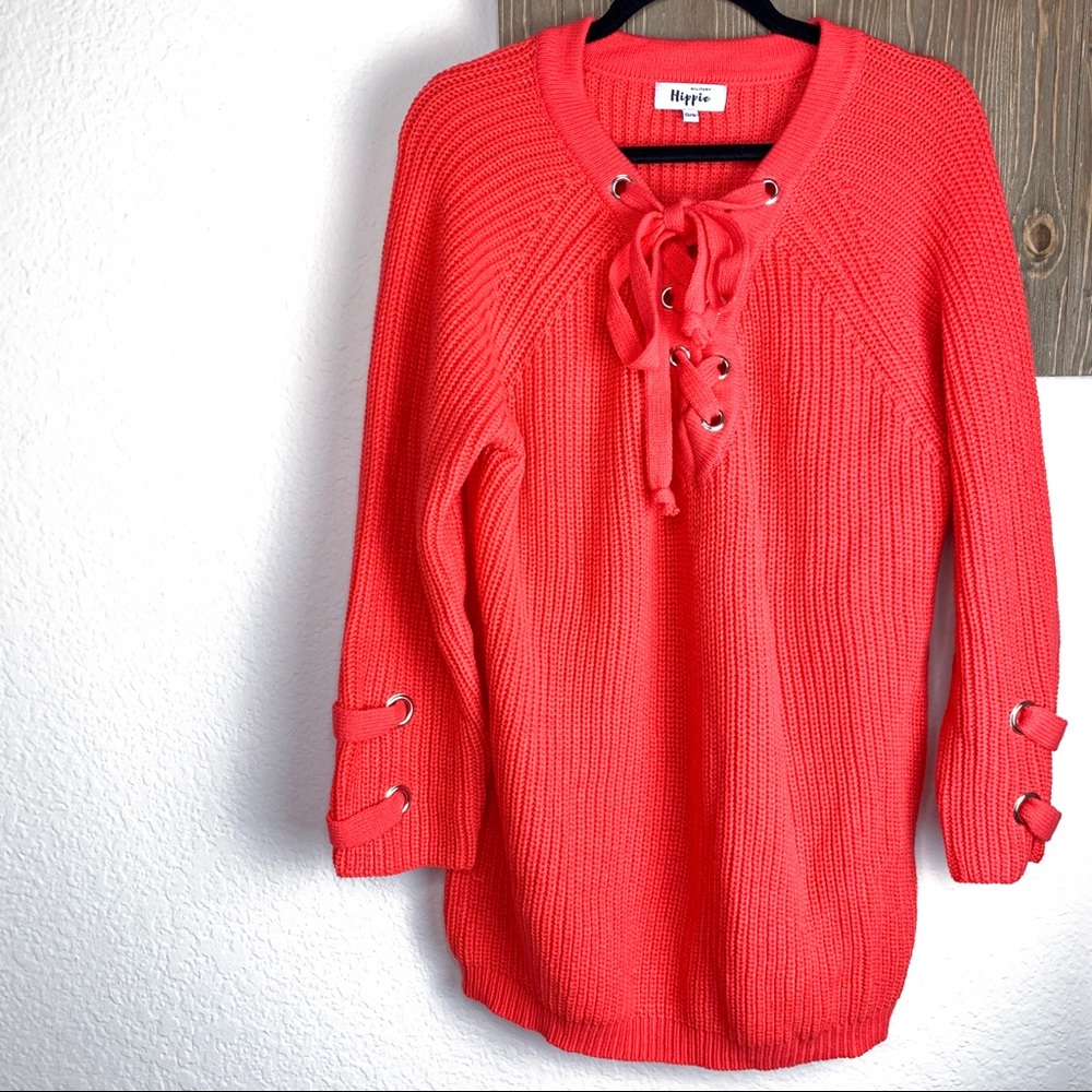 [Military Hippie] oversized cable knit sweater